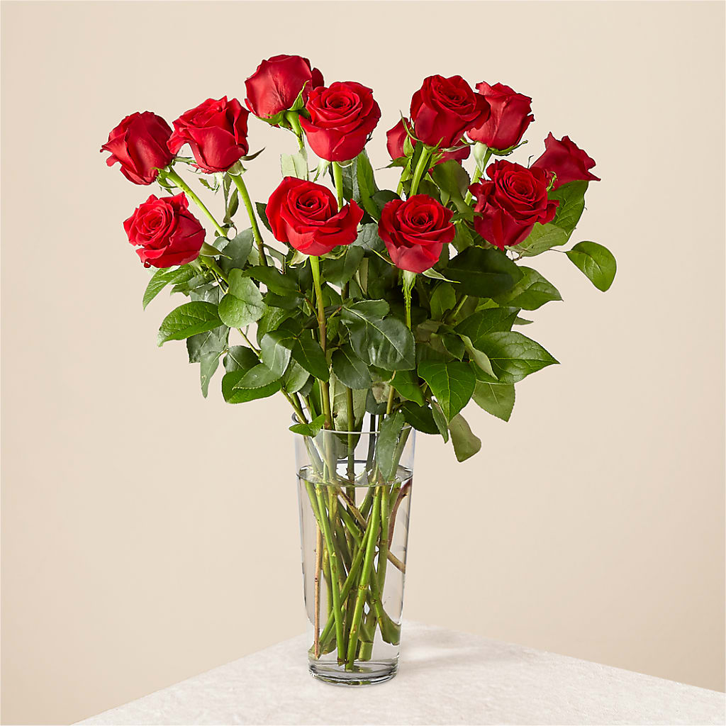 Long Stem Red Rose Bouquet – BELLE'S FLOWERS, Huntington Beach CA
