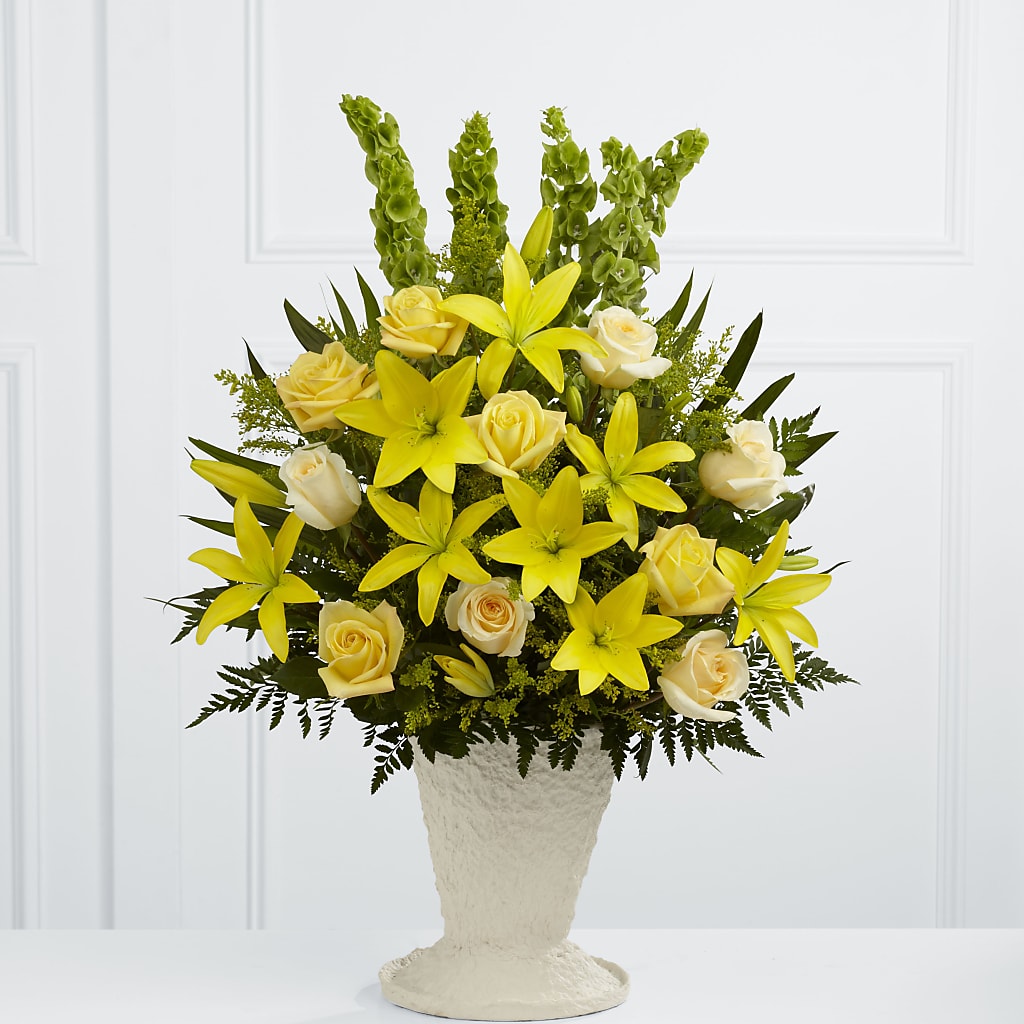 Golden Memories Arrangement – BELLE'S FLOWERS, Huntington Beach CA
