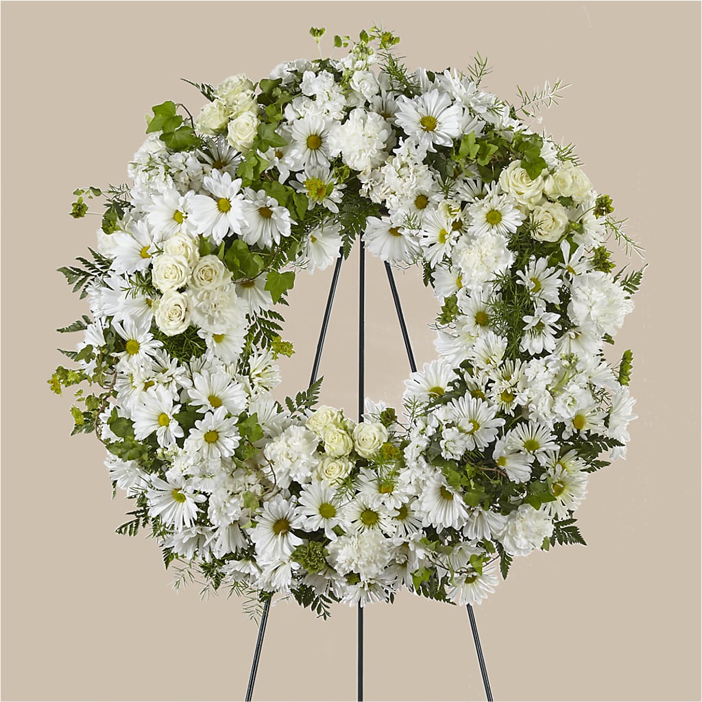 Faithful Wishes Wreath – BELLE'S FLOWERS, Huntington Beach CA