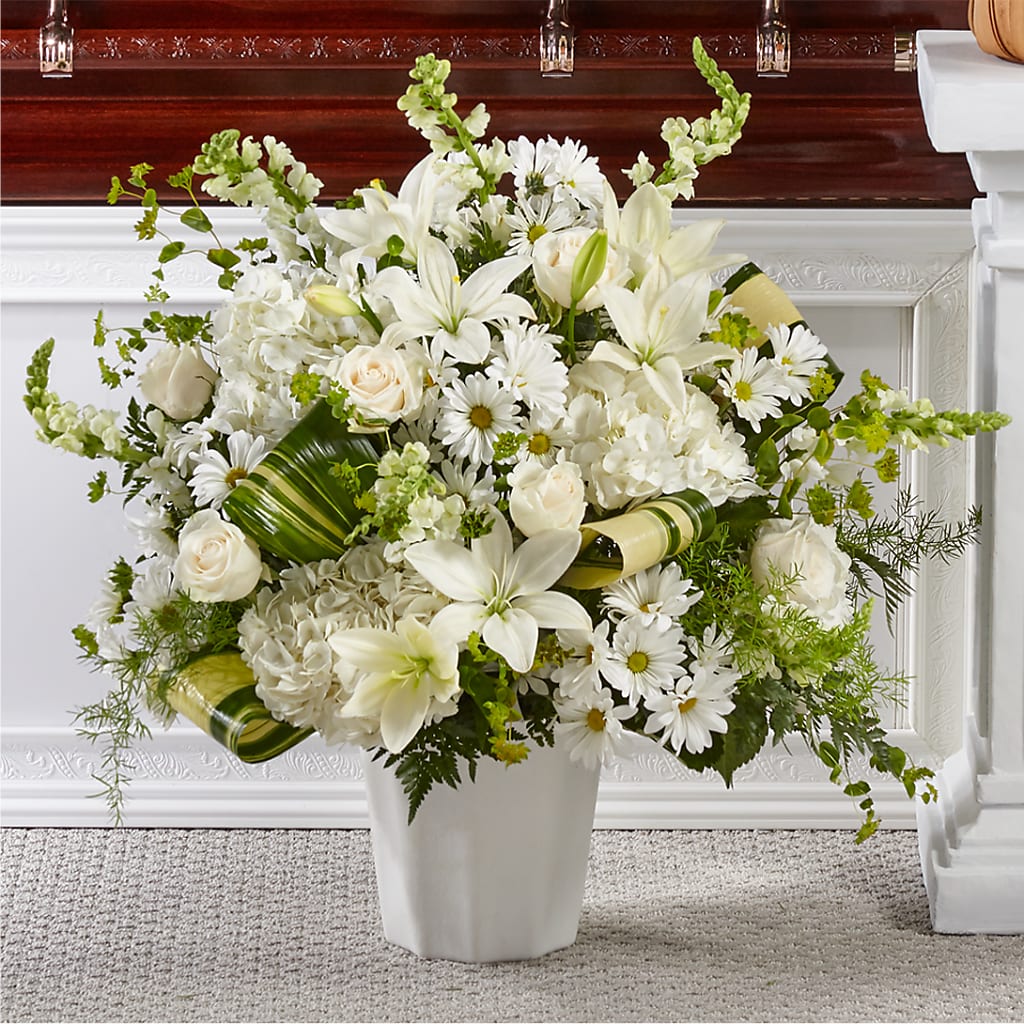 Thoughts of Tranquility Floor Basket – BELLE'S FLOWERS, Huntington Beach CA