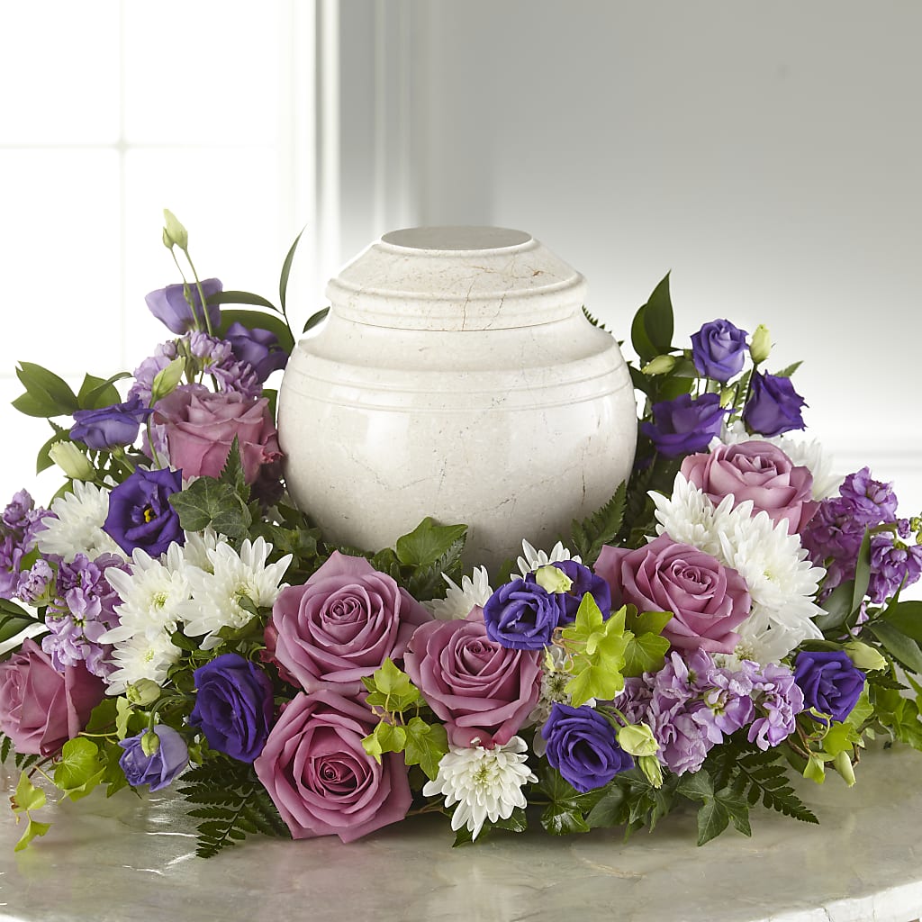 Blooming Sympathy Cremation Adornment – BELLE'S FLOWERS, Huntington Beach CA