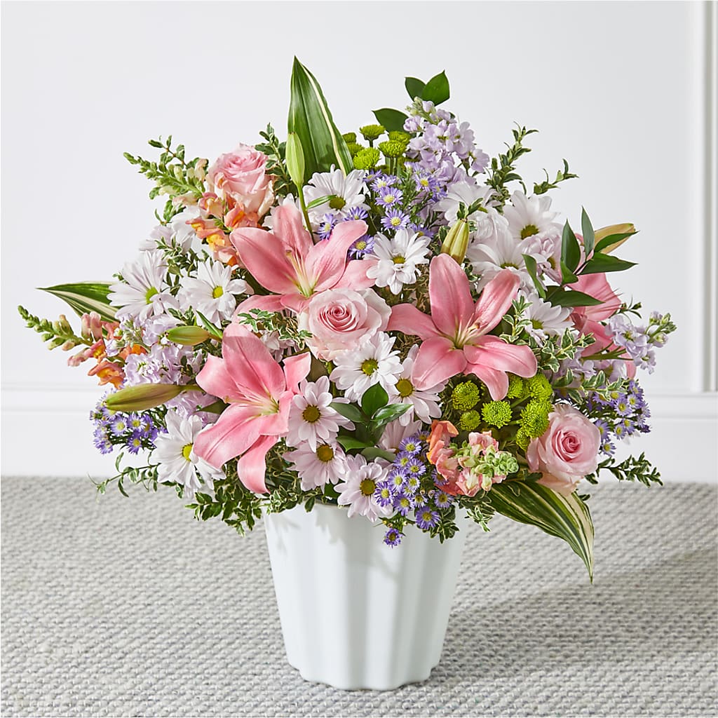 Abundant Compassion Floor Basket – BELLE'S FLOWERS, Huntington Beach CA
