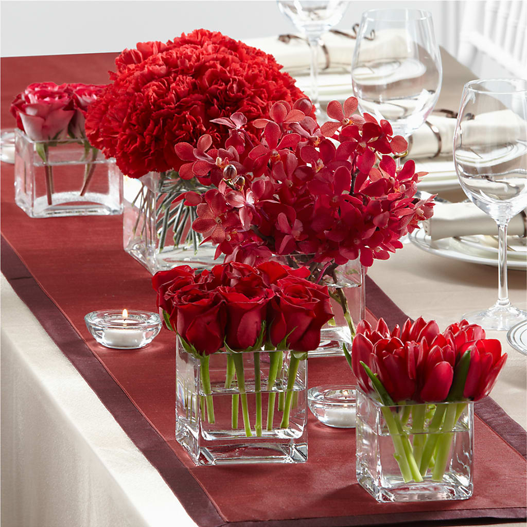 Modern Grace Centerpiece – BELLE'S FLOWERS, Huntington Beach CA