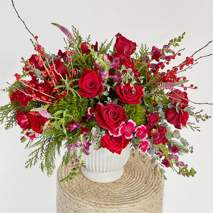 Big Red Bow Bouquet – BELLE'S FLOWERS, Huntington Beach CA