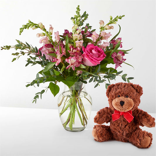 Happily Ever After Bouquet & Bear Set – BELLE'S FLOWERS, Huntington Beach CA
