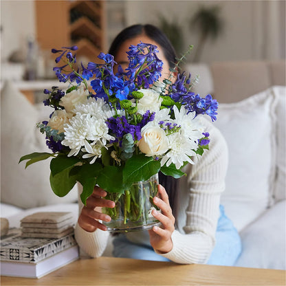 Cerulean Waves Bouquet – BELLE'S FLOWERS, Huntington Beach CA