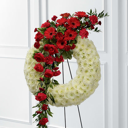 Graceful Tribute Wreath – BELLE'S FLOWERS, Huntington Beach CA