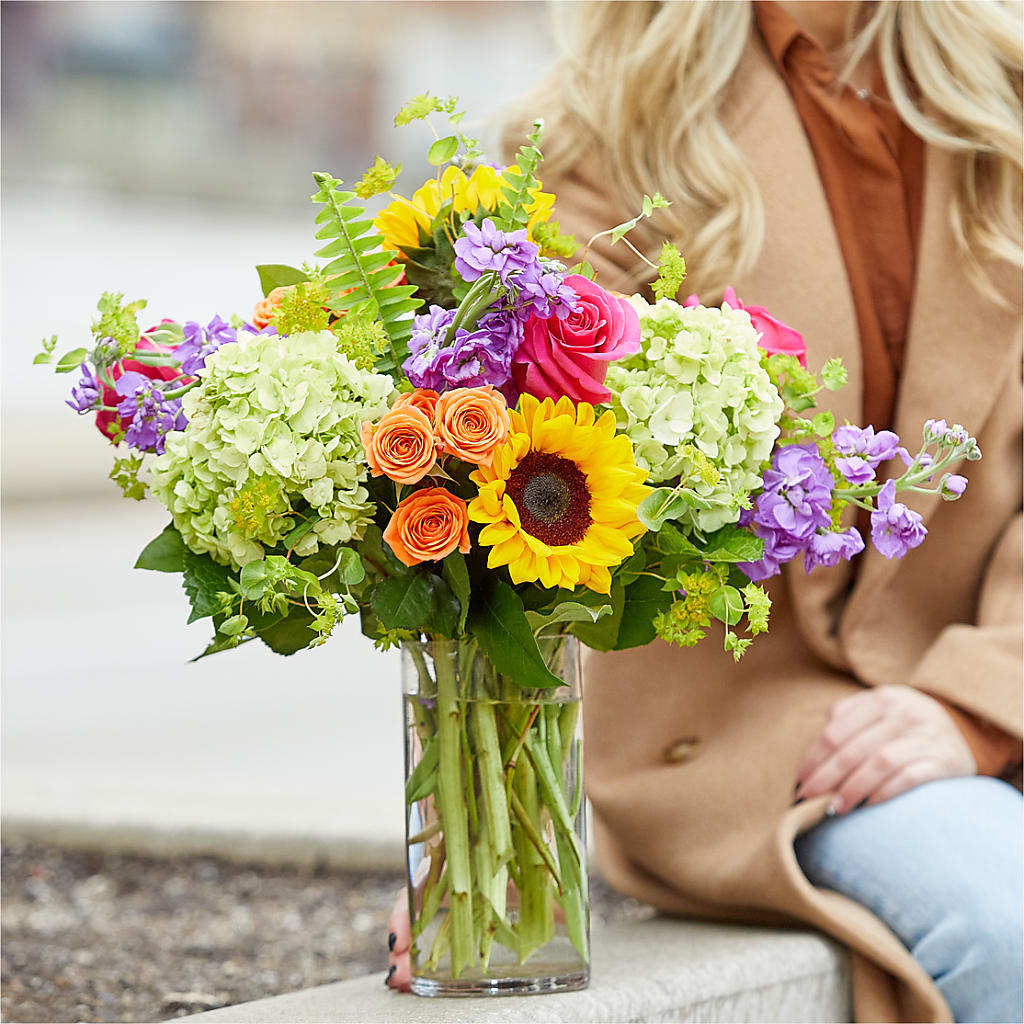 Vibrant Greetings Bouquet – BELLE'S FLOWERS, Huntington Beach CA